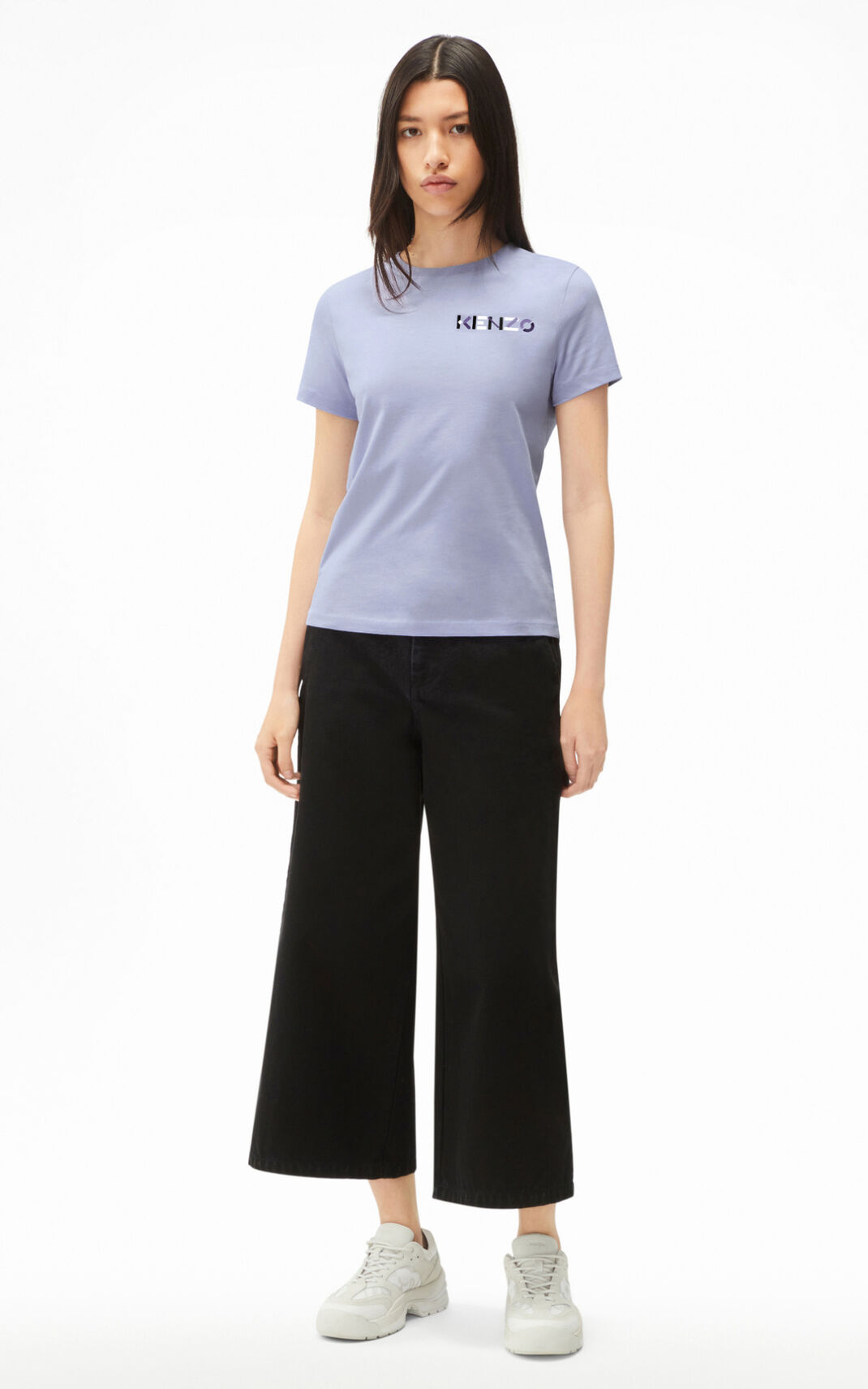 T Shirt Kenzo The Hiver Capsule logo Femme Bleu Clair | HCTS-94123